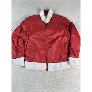 Vintage‎ Avanti Fino Jacket Womens Medium Leather Sherpa Trim 90s